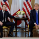 President Donald Trump meets French President Emmanuel Macron at Winfield House, Dec. 3, 2019, in London.